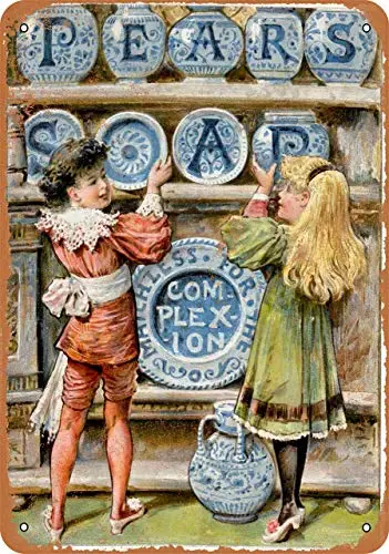 1888 Pears' Soap 3 Wall Poster Tin Sign Vintage BBQ Restaurant Dinner Room Cafe Shop Decor
