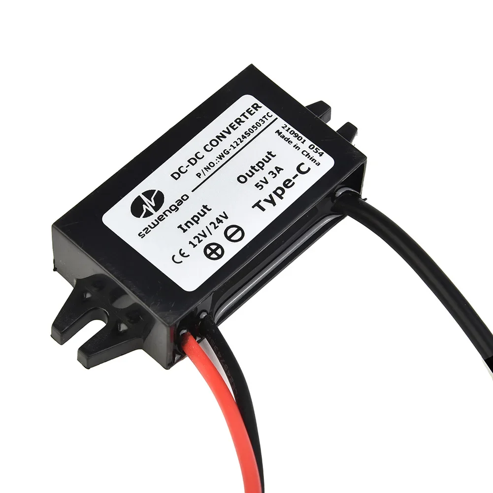 Type-C USB Smart Charger 12V 24V Drop 5V 3A 15W Power Waterproof Shockproof Protection Module Converter CE/RoHS IP68 Vehicle