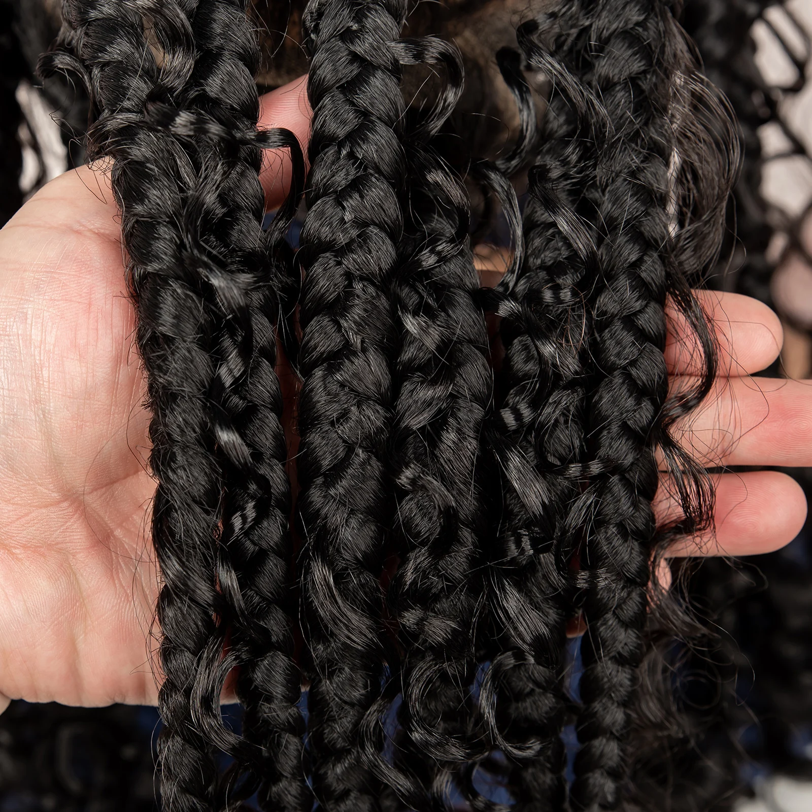 Utimate Franchise Braided Wigs 16 In Full Lace Swiss Lace 360 Box Braids Boho Hairstyles Wigs for Women Short Bob Wig Knotless