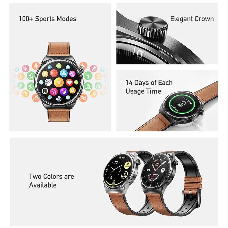 Awei H27 Smartwatch Bluetooth Call Men Sports Fintess Watches Women Custom Wireless Charge Smart Watch for IOS Android Phone