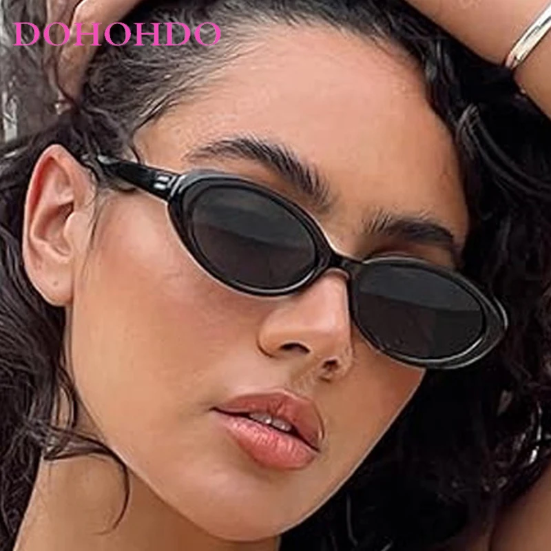 الرجعية مثير الصغيرة البيضاوي الاتجاه النساء النظارات الشمسية العلامة التجارية مصمم الرجال نظارات شمسية في الهواء الطلق الظل السفر القيادة النظارات UV400 lrest #2