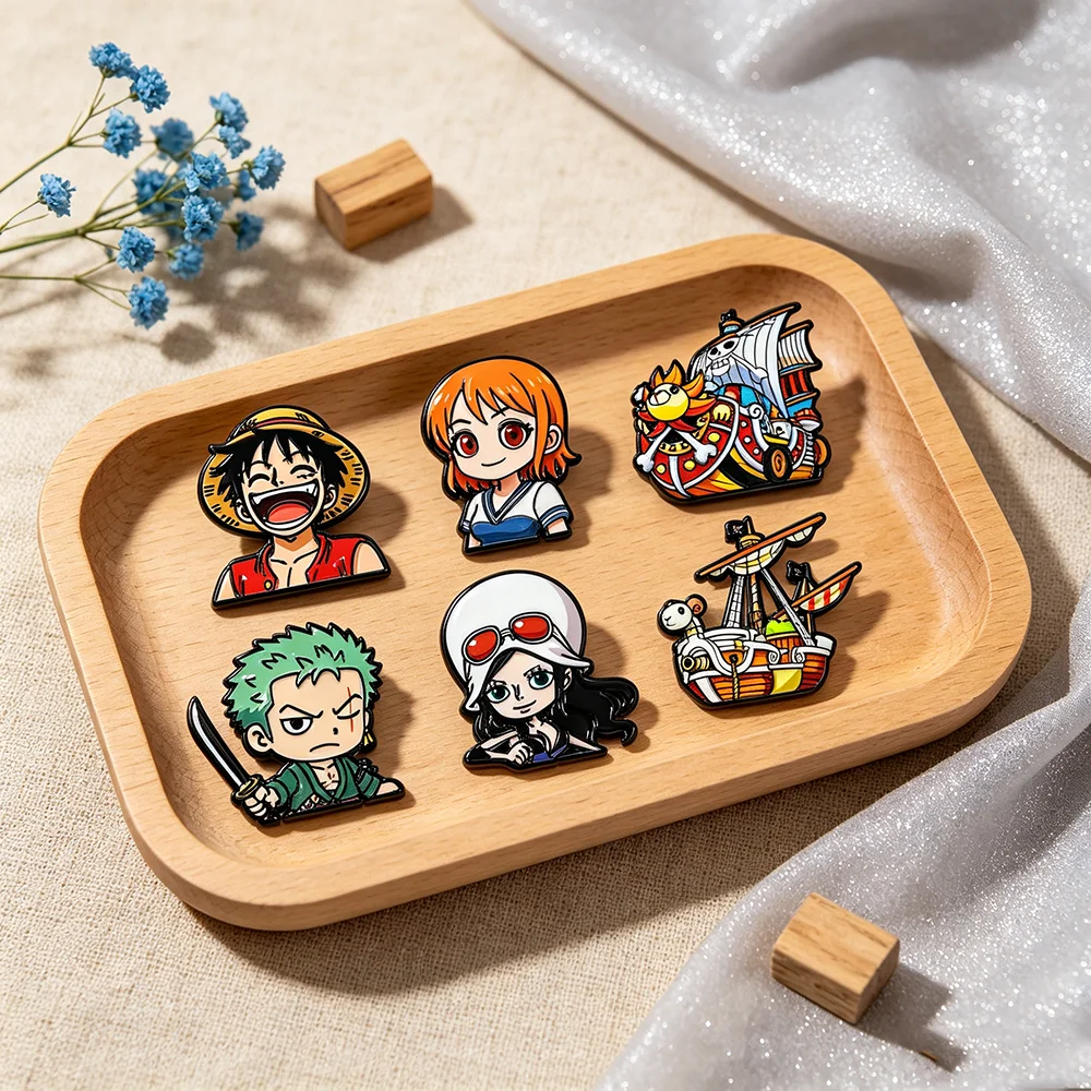 6pcs Cartoon Pirate Enamel Pin - Enamel Pin Set recension och pris