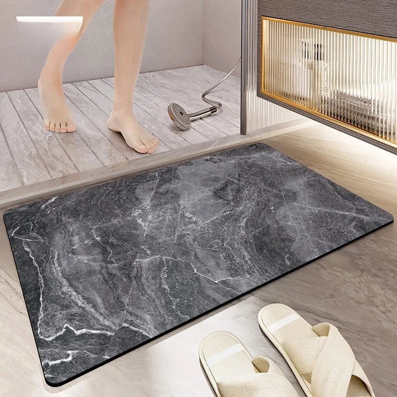 

Dajiang Batoom Mat Water Absorbent Qui Dry Marble Texture Technology Velvet Home Batoom Entrance Anti Slip Carpet