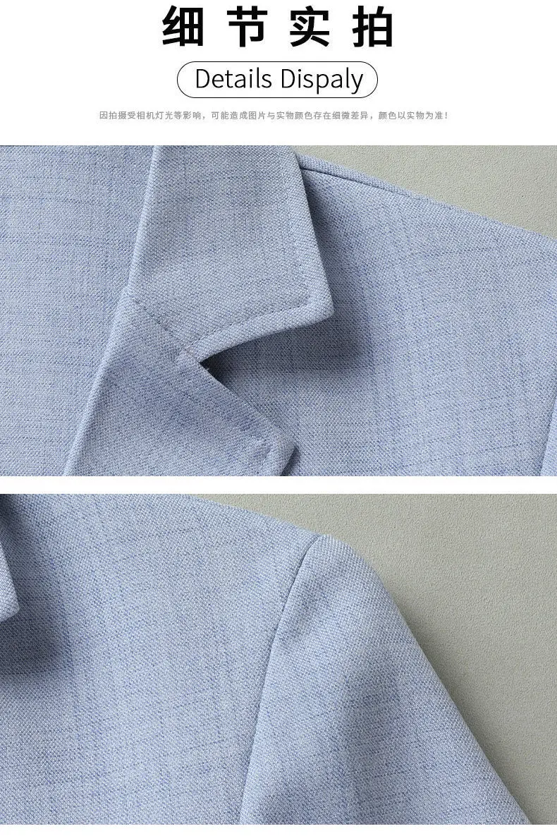 30% Leinen-Blazer - Stilvoller Business-Anzug für Herren im Britischen Gentleman-Stil, Trendiger Atmungsaktiver und Vielseitiger Casual-Blazer – Detail 18
