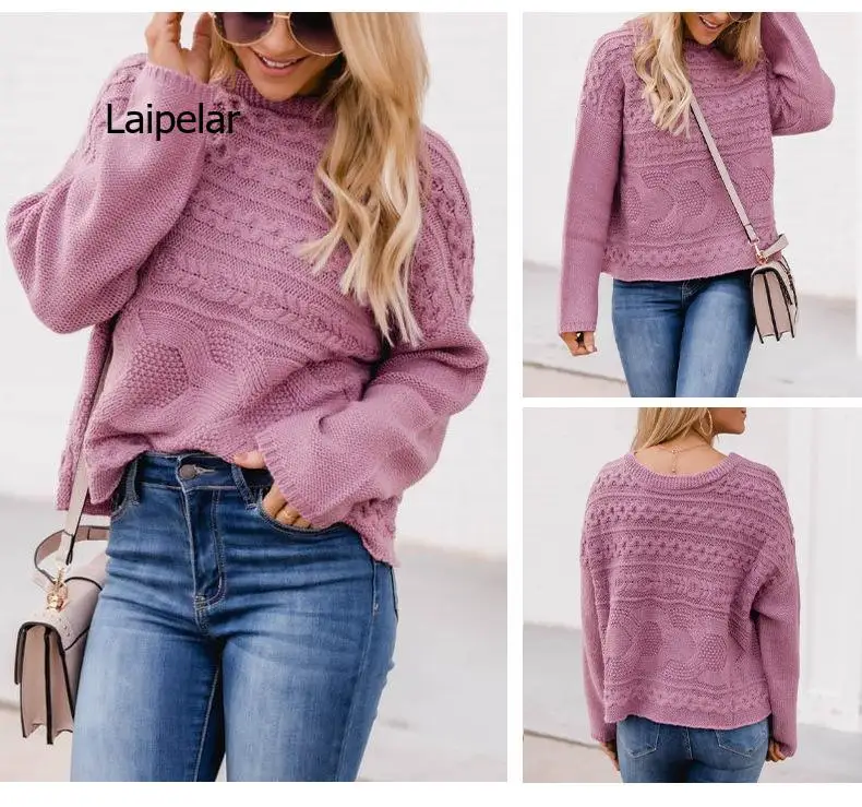 

2022 Winter Women Sweater Pullover Knit Jumpers Loose Striped Pull Jumpers Korean Style Knitwear Casual Top Sweater