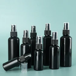 20Pcs 10/20/30/50/60/100ML Black Plastic Perfume Spray Bottle Mist Atomizer Refillable Empty Portable Travel Accessories Packing