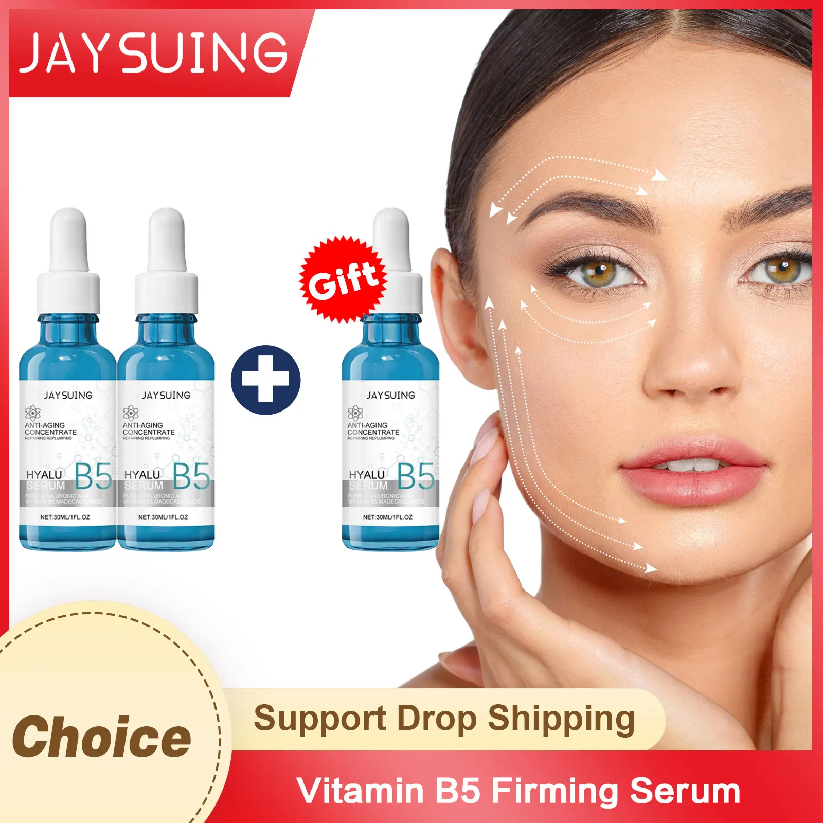 

Hyaluronic Acid Firming Serum Collagen Lifting Fine Lines Brightning Nourishing Rejuvenation Vitamin B5 Face Original Skincare