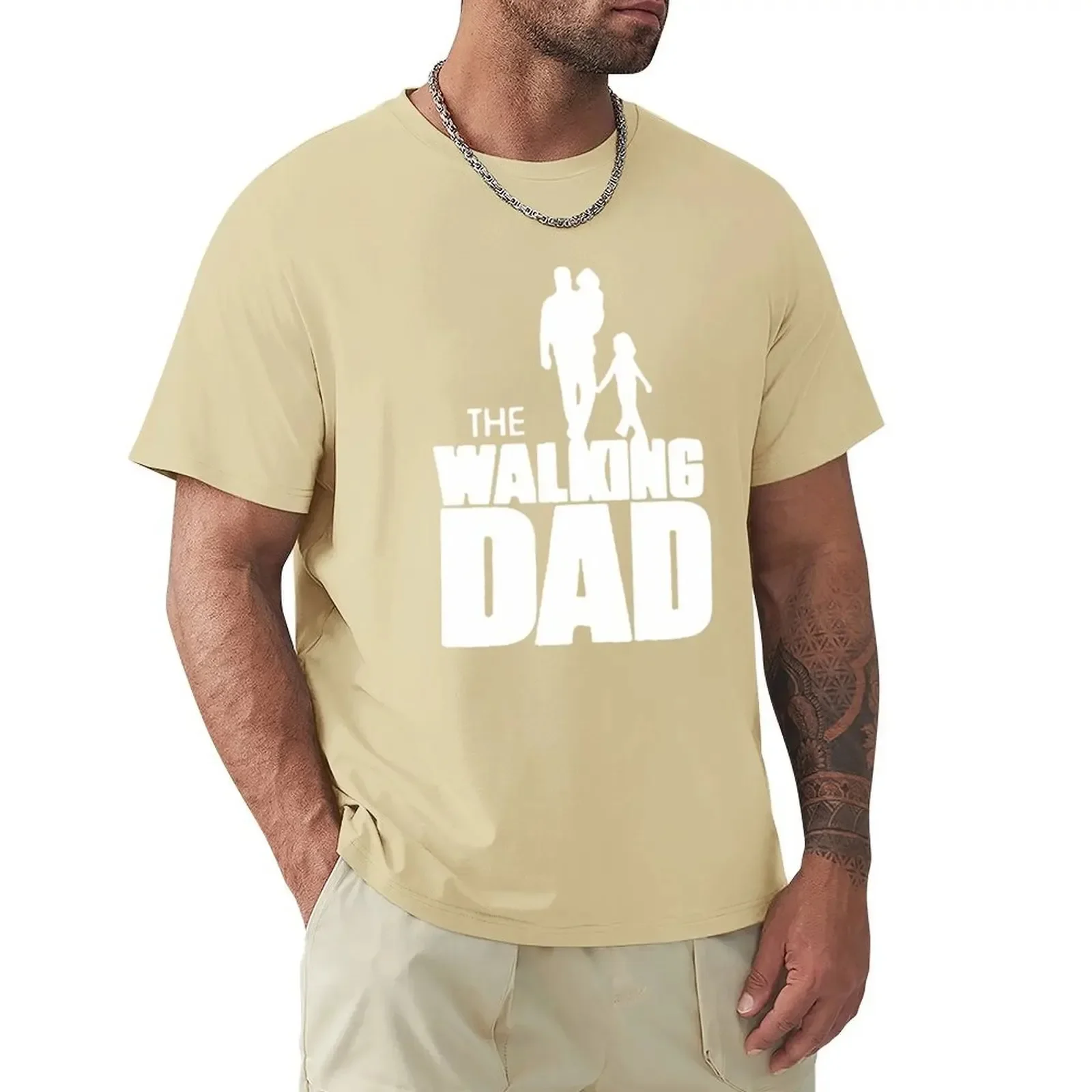 2024 New Father\'s Day Mens T-shirt for Men Trendy Summer Fashion Funny Dad A Base Print Walking Dad Tops Oversized T Shirts