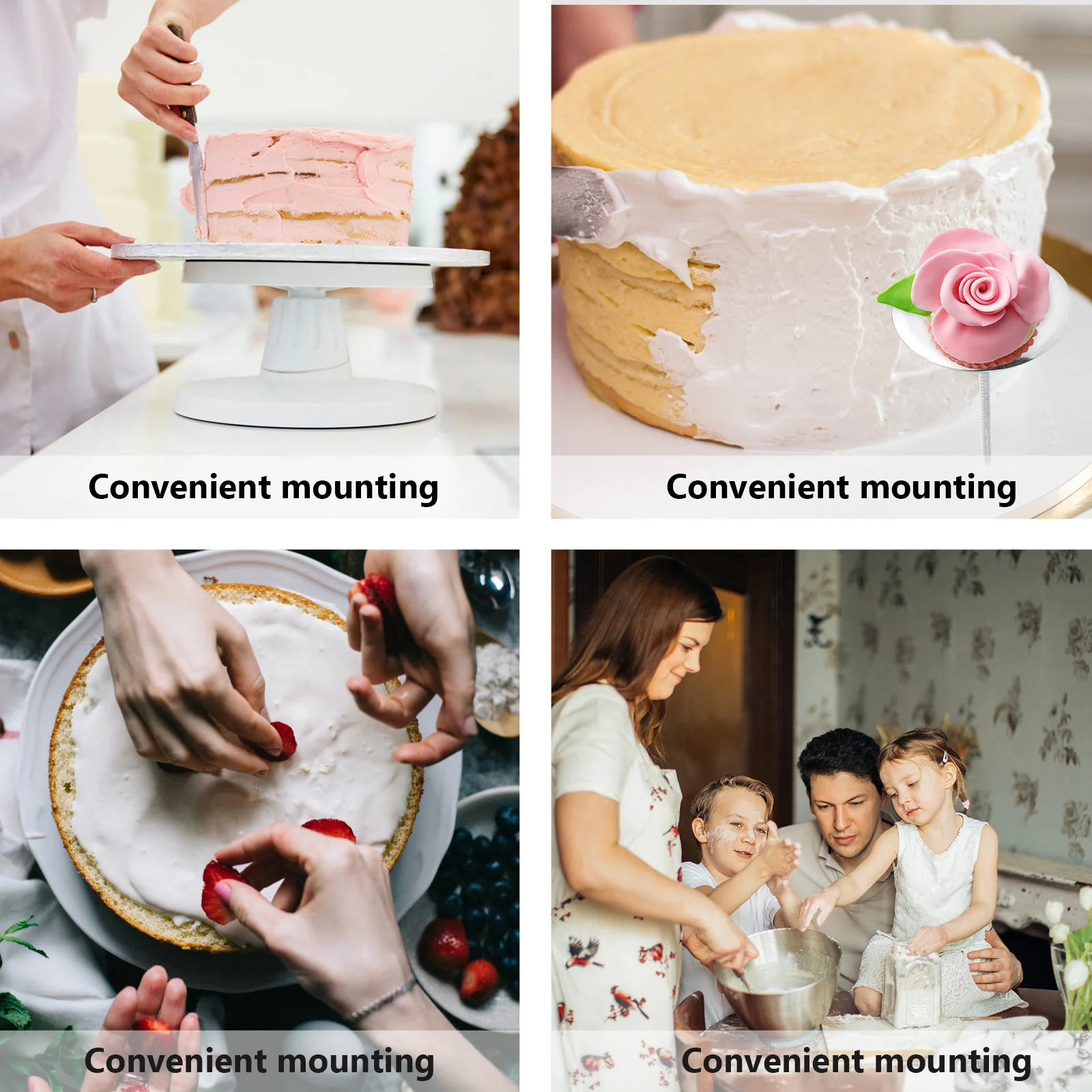 

4 pcs Stainless Steel Cake Decorating Nails Professional Heating Cores For Diy Flower Making Tools Baking Accessories Cupcake