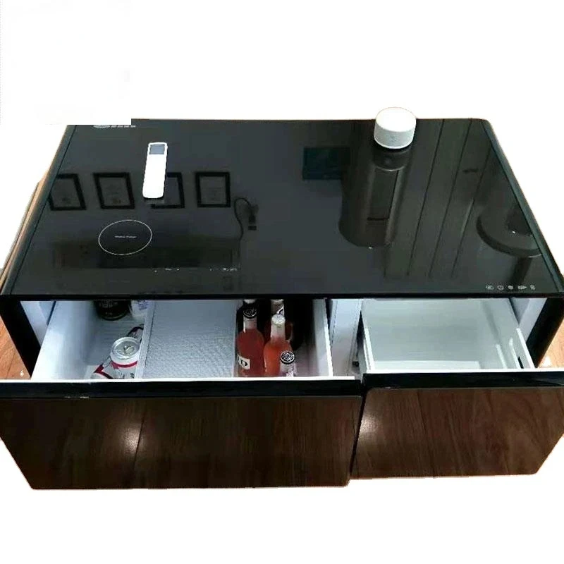 Modern New Smart Refrigerator Coffee Table With Storage Cabinet