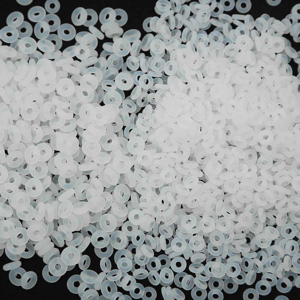 

25Pcs Silicone Rubber Stoppers Ring Decorative Bead Bracelets Compatible For Use Alone or with Clip Lock Spacer Beads