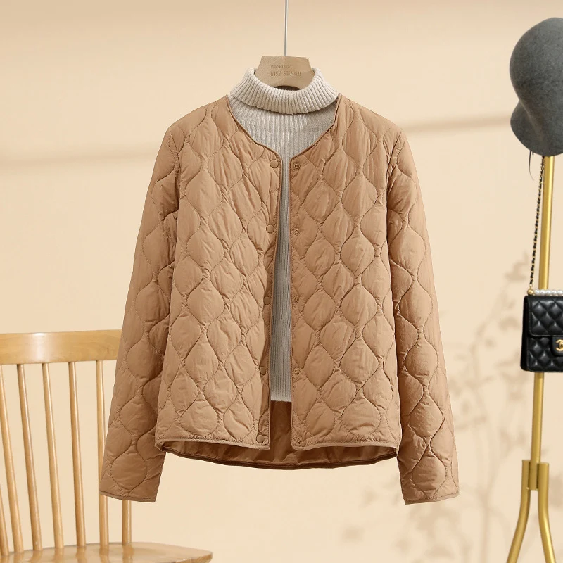 Schinteon Frauen Ultraleicht 90 % Weiße Ente Unten Jacke Herbst Winter Casual Einfache Dünne Outwear Japanischen Stil Mantel 2024 Neue