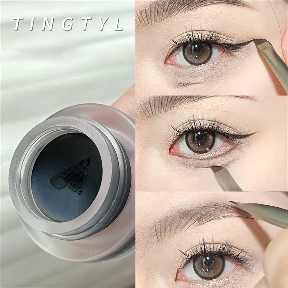 3 สีอายไลเนอร์ Eyebrow Gel ครีมแปรงกันน้ํา Lasting Non Smudging Matte สีแดงสีน้ําตาลสวมใส่ง่าย 3 In 1 เกาหลีแต่งหน้า