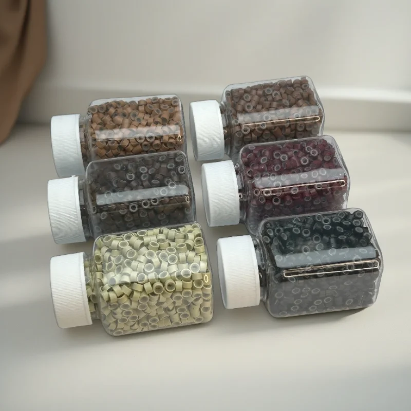 Mini anillo de silicona para extensión de peluca, forro suave, Ideal para esteticistas y diseños de peinado femenino, 1000 Uds.