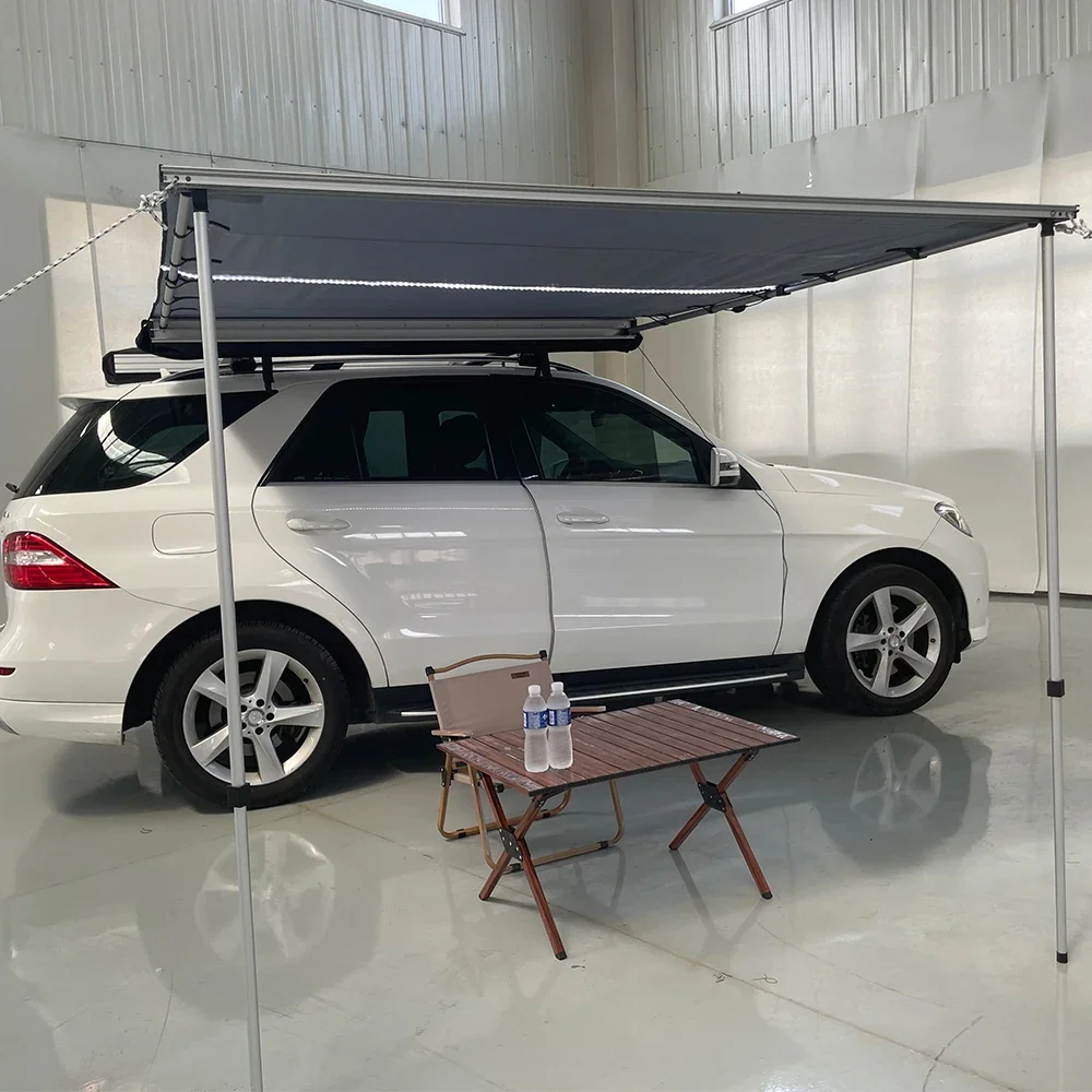 Aluminum Frame Car Side Awning/Car Camping Sun Protection Roof Side Awning Tent/Car Roof Side Awning 4X4 4Wd Awning