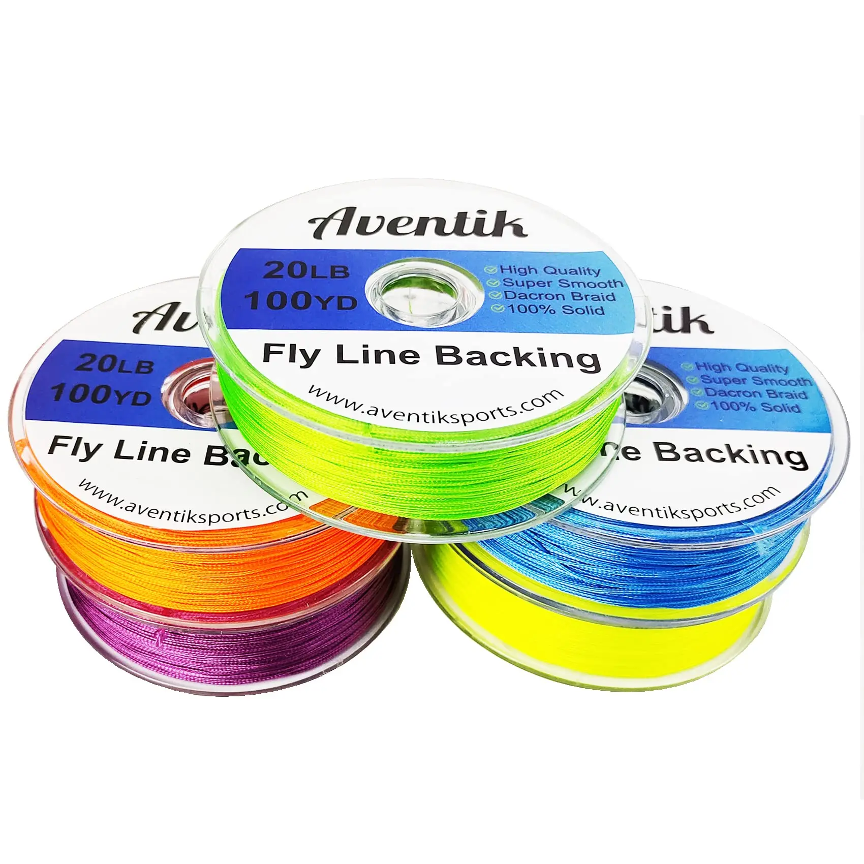 Aventik Fly Backing Line 100YD 91M Dacron Braided 20LB 30LB Strong Fly Fishing Line for Trout Salmon