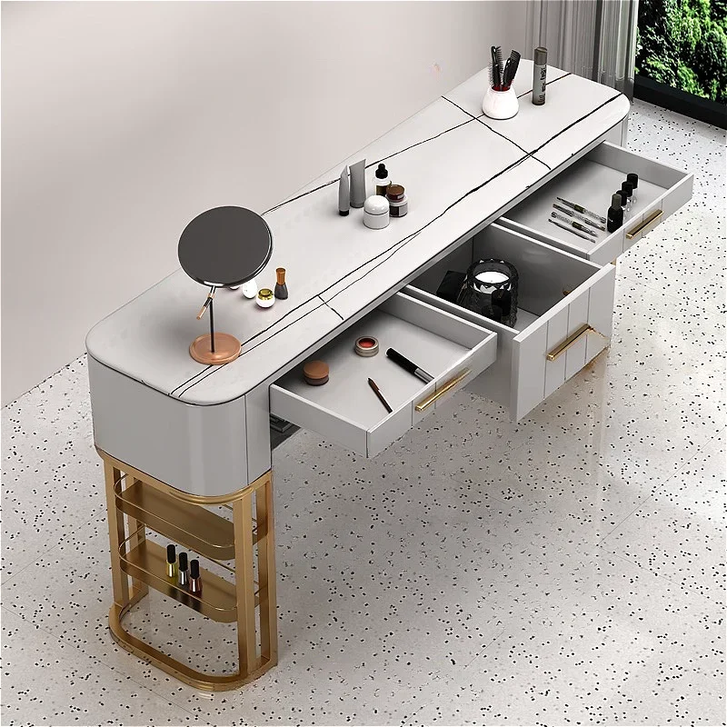 

Modern Cream Style Nail Tables Marble Multifunction Luxury Japanese Nail Tables Professional Aesthetictable Salon Furniture FYMT