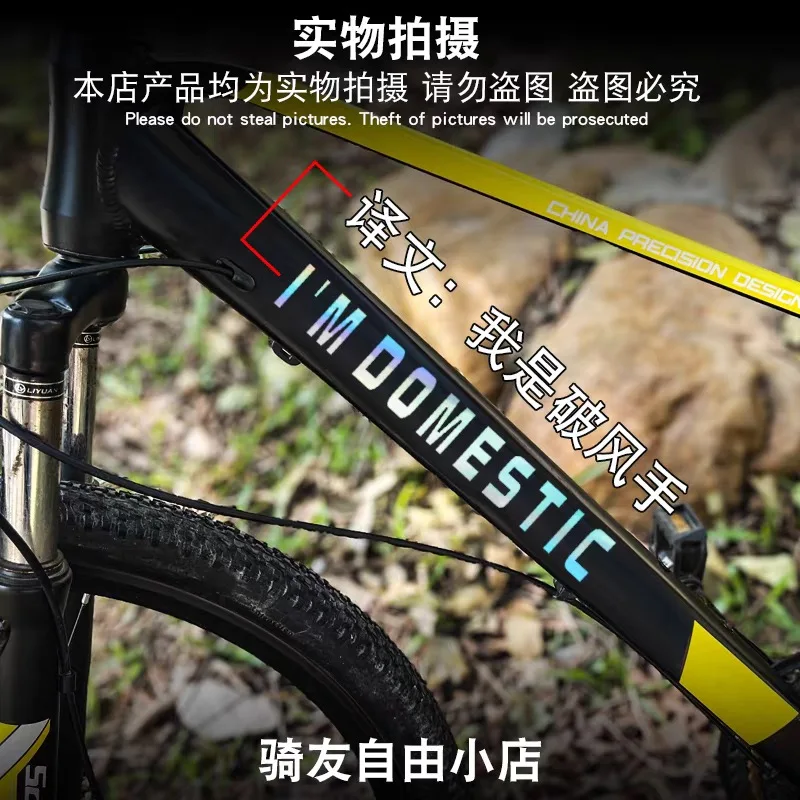 Road Bike Mountain Bike Fleet Dedicated logo Custom Creative Letter Lower Tube Decorative Sticker Bicycle Accessories