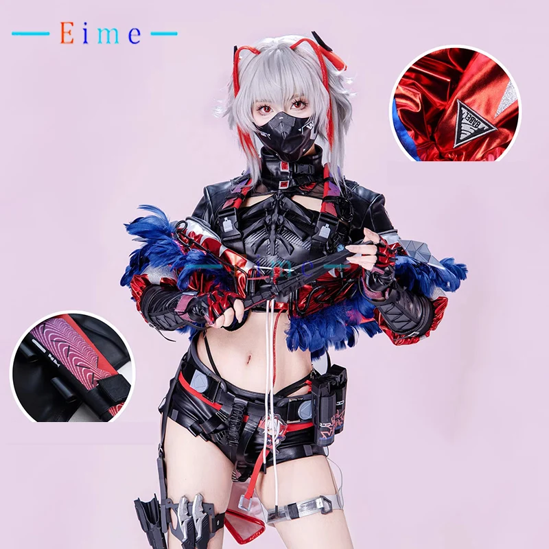 Jogo delta força hackclaw cosplay traje arknights mai xiaowen traje halloween fantasia terno festa role play outfit feito sob encomenda