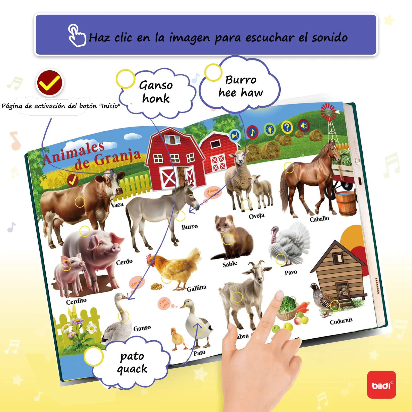 Livre multifonctionnel intelligent Montessori pour tout-petit, apprentissage de l'espagnol, lecture et nettoyage des points, jouets pour enfants précoces