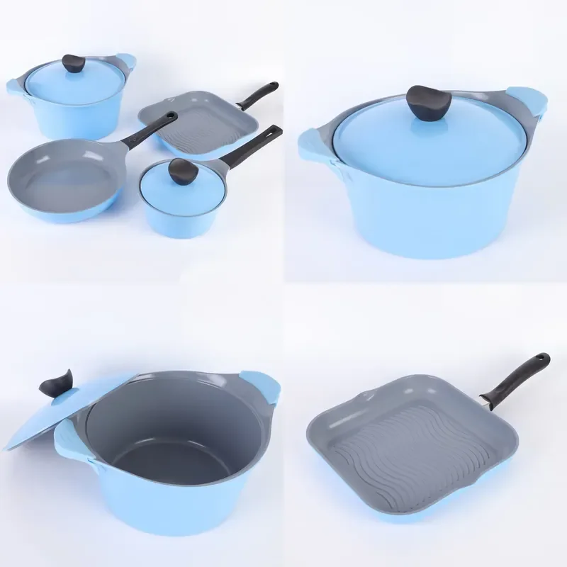 for  Kitchen Pot Cookware Set Non-Stick Coated Aluminum 6-Piece Set Pans and Pans