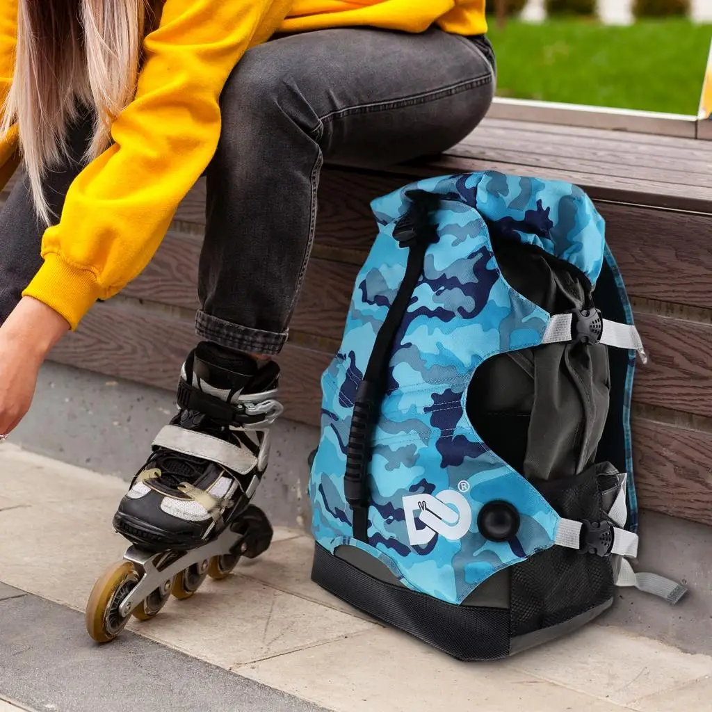 Large Capacity Roller Skate Backpack Speed Inline Skates Tote Skate