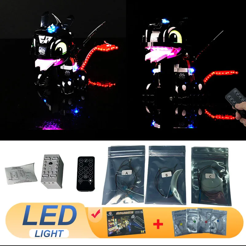LED-lichtset voor LEGO 10375 Hoe je je draak kunt trainen: tandeloze kerstcadeau (bouwstenen kits sets model niet inbegrepen)
