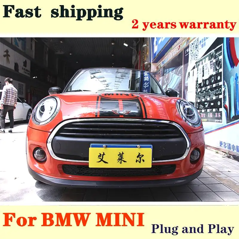 

Стайлинг автомобиля для BMW MINI F55 F56 F57 фары 2014-2021 ВСЕ светодиодные фары DRL линзы Двойной луч H7 HID линзы Автомобильные аксессуары