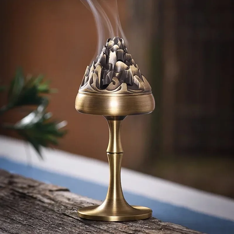 

Antique Bronze Censer Han Dynasty Style Incense Altar Premium Agarwood Cone Holder Classical Living Room Display Collector Art