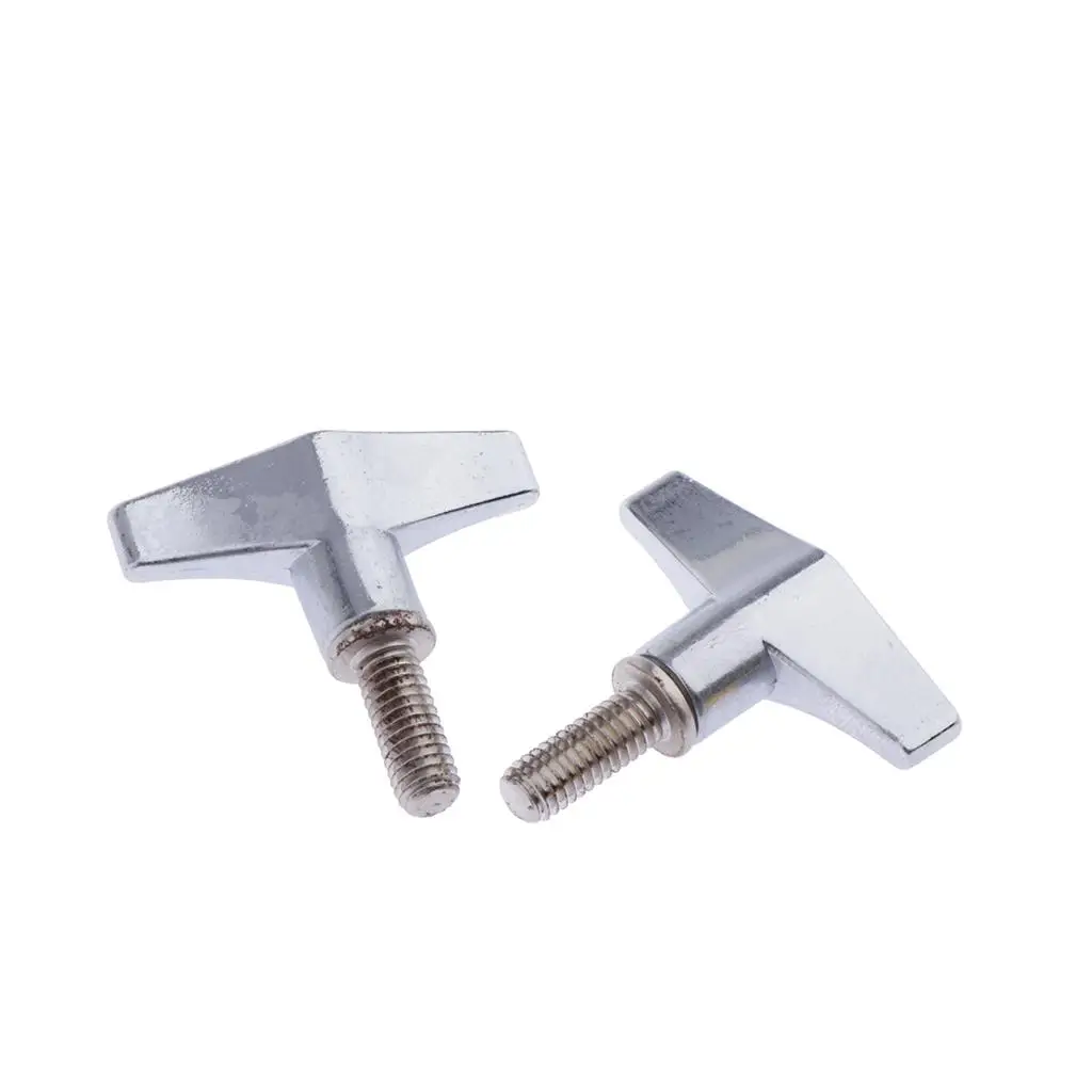 

2 Pieces High Grade Hi-Hat Clutch Tilter Stand Wing Nut Screws for Drum Set Cymbal Accessory