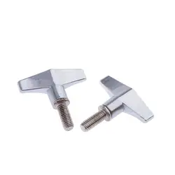 2 Pieces High Grade Hi-Hat Clutch Tilter Stand Wing Nut Screws for Drum Set Cymbal Accessory