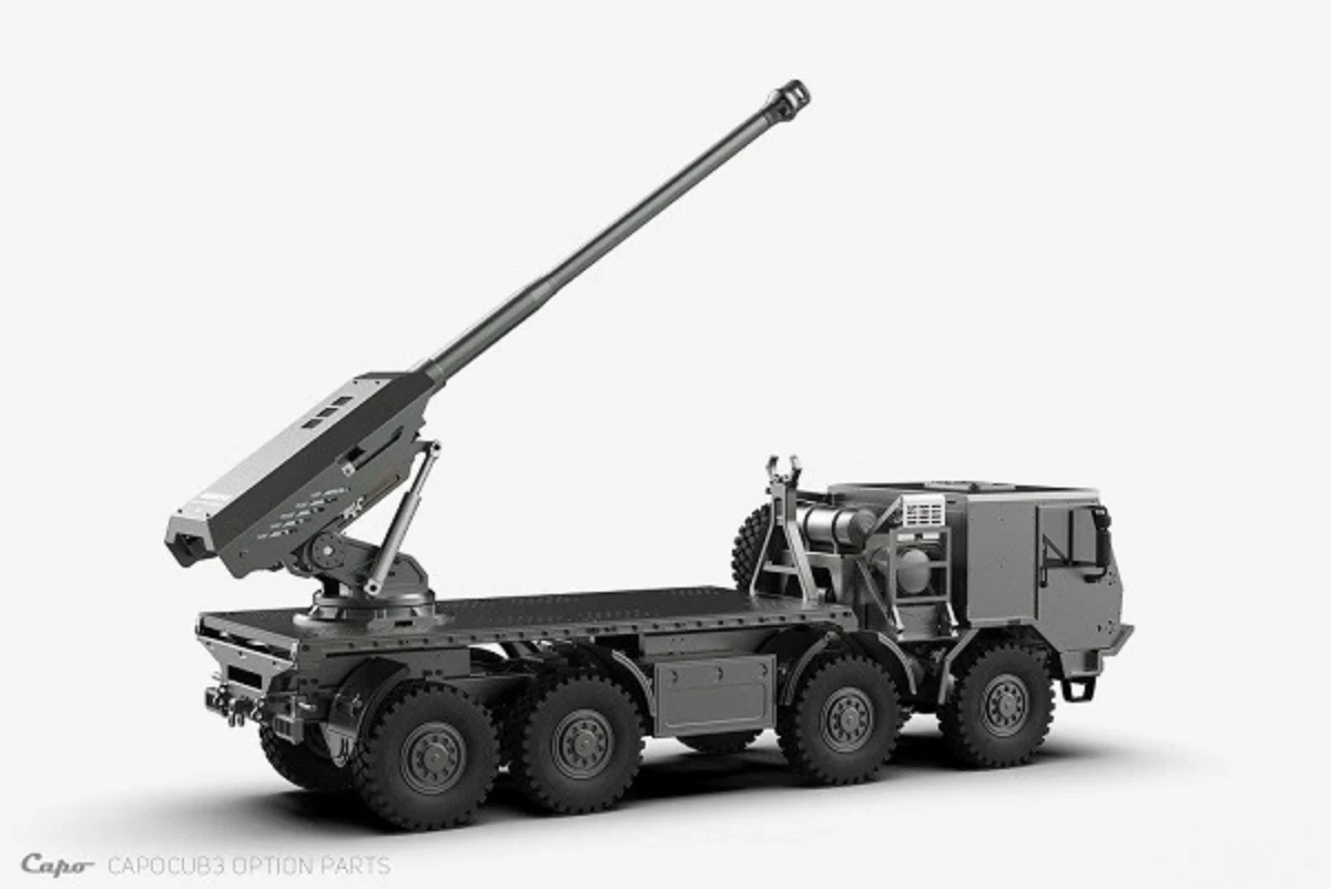 

Модель RC артиллерийской пушки для масштаба 1:18 Capo RC Truck Capo cub3 Опционарная часть Tatra