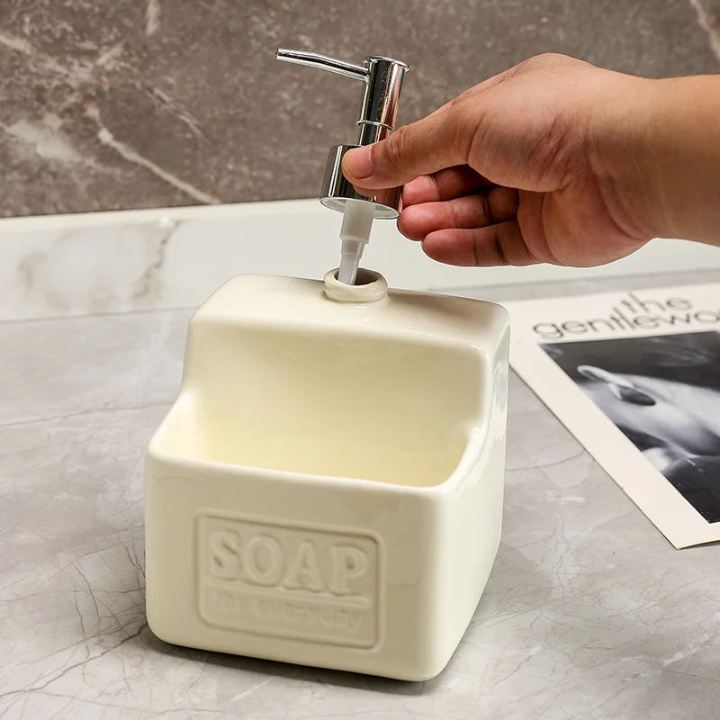 WHYOU Cermic Creative kitchen Liquid Soap Dispensers, Lotion Bottle, Emulsion, Latex Hand Wish Bottles, Bathroom Accessories Set