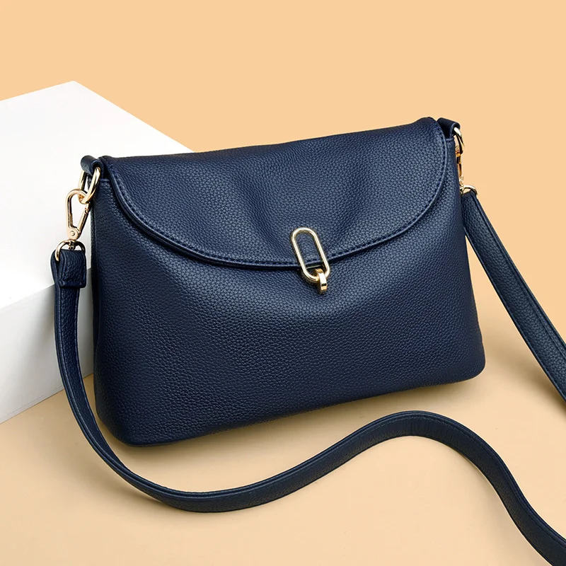 Women Casual Crossbody Bag Multifunction Shopping Handbag Large Capacity Messenger Bag 2023 New Cowhide Waterproof Shoulder Bag