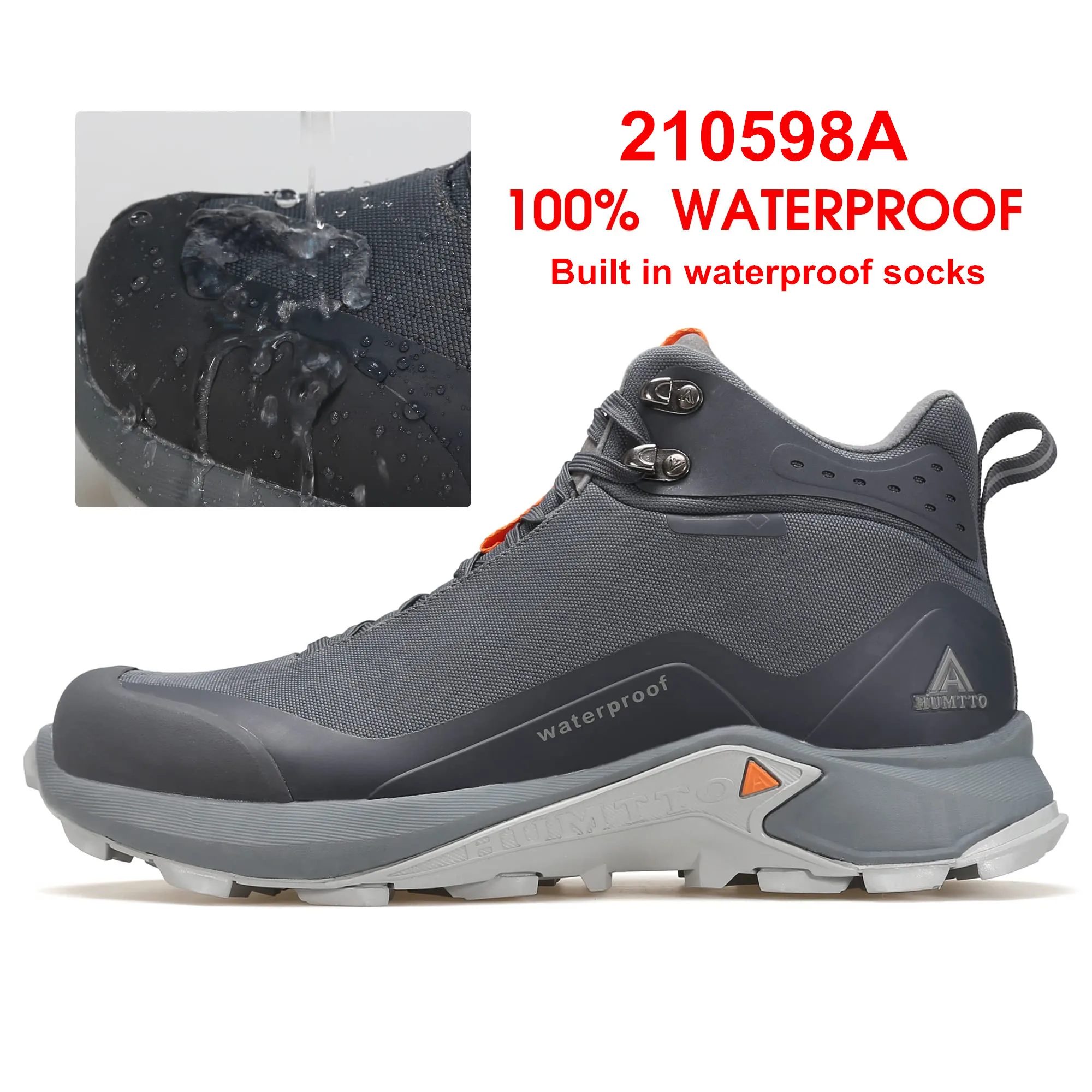 HUMTTO Waterproof Hiking Ankle Boots Winter Sports Trekking Shoes for Men Luxury Designer Outdoor Climbing Hunting Mens Sneakers