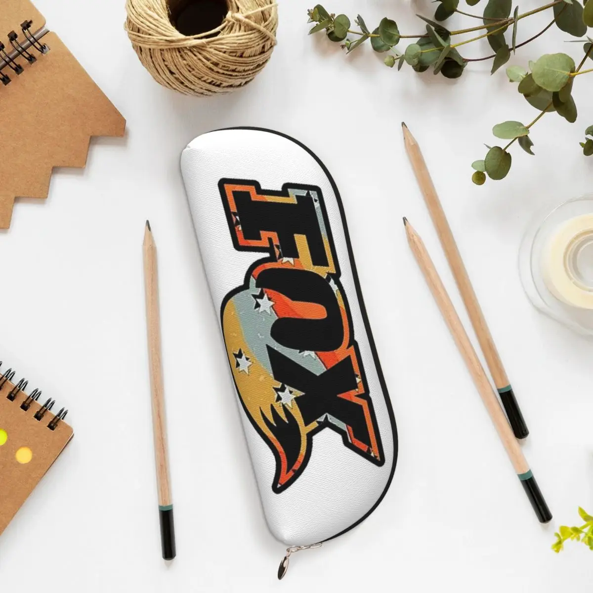 

UNIQUE Fox Design Pencil Case Pen Holder Storage Stationery Supplies Large Capacity Pen Box Pencil Bag for Studen School