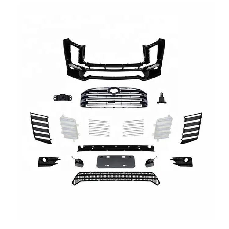 Car accessories Front and rear bumper  Car Body Kits for Highlander modified to Land Cruiser 2022+