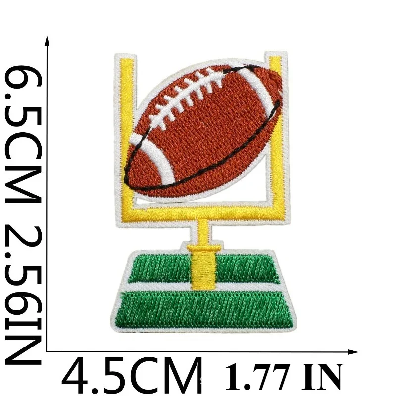 

Спортивная тканевая наклейка с вышивкой мяча, художественная бейсбольная компьютерная вышивка, этикетка, теплопередача, украшение для одежды, баскетбольная нашивка