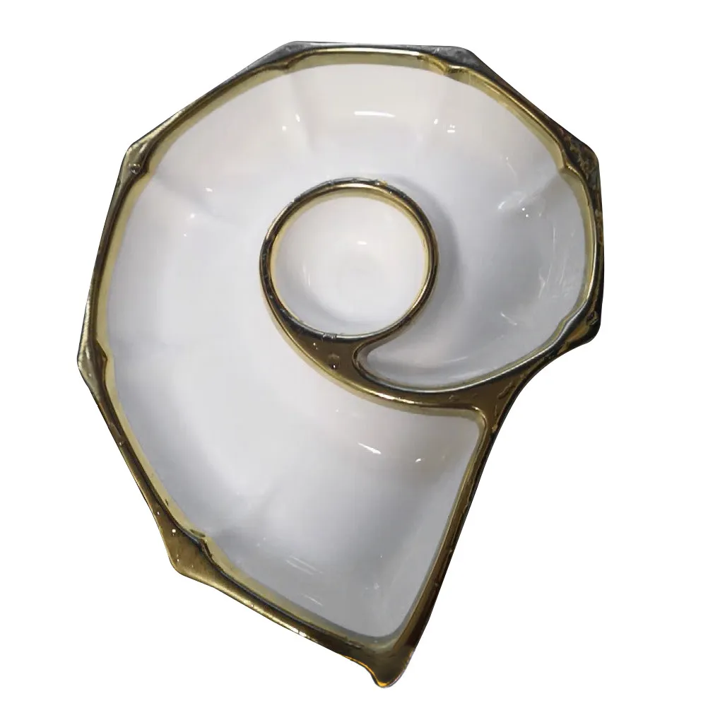 

Ceramic Dumpling Plate Heavy Duty Food Serving Dish Lightweight Portable Storage Tray for Desserts Snacks Appetizers Western