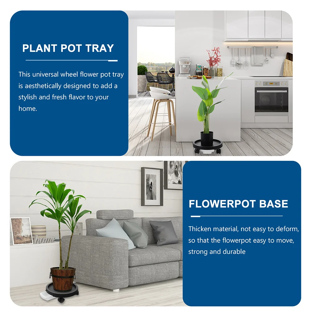 Plateau avec roues support roulant pour plante Dolly avec roues intérieur extérieur jardin Mobile plante Dolly Base