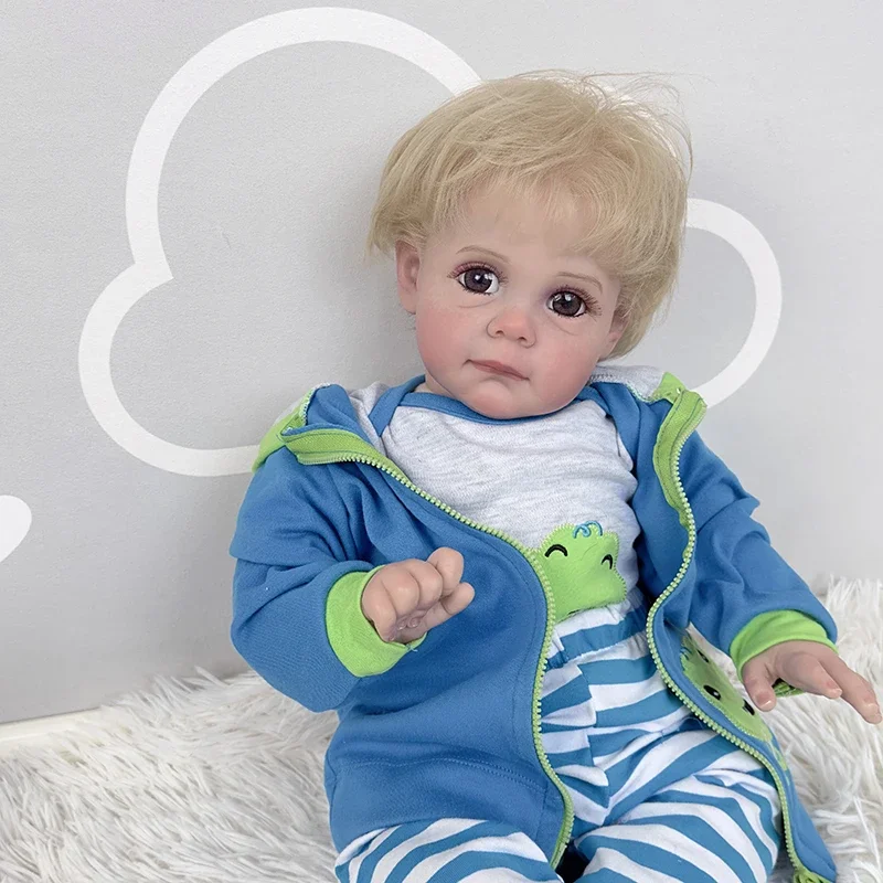 60CM Maggie Completed Doll in Picture Reborn Doll Toddler Boy Hand Paint Doll with Genesis Paint High Quality 3D skin Doll