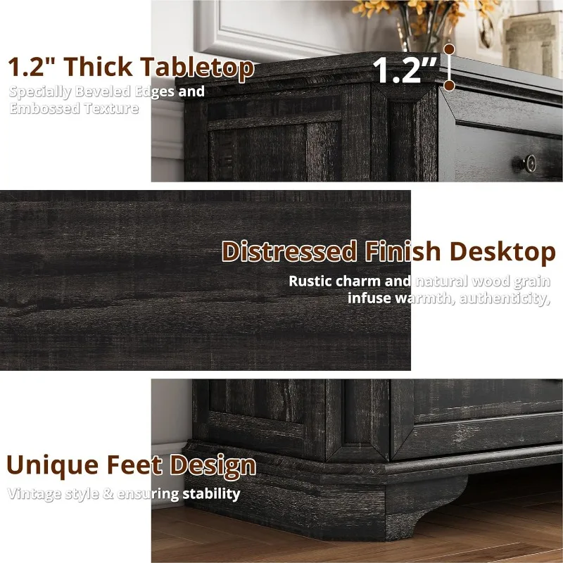 Cómoda de 7 cajones para dormitorio