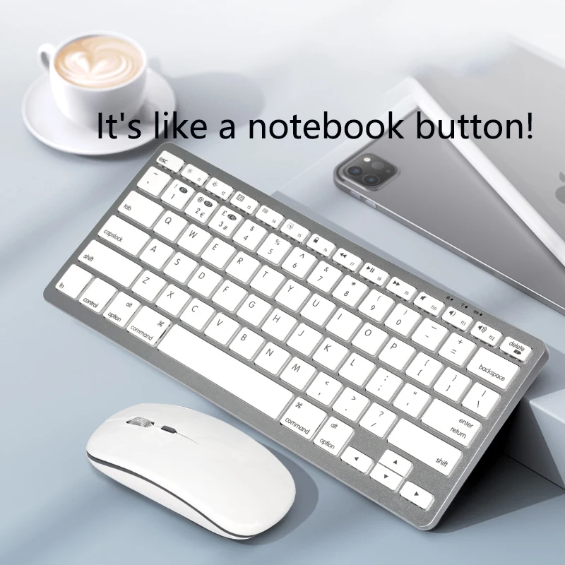

Slim Rechargeable Bluetooth Keyboard and Mouse Set for Laptop Computer 2.4G USB Wireless Keyboard and Mouse Combo