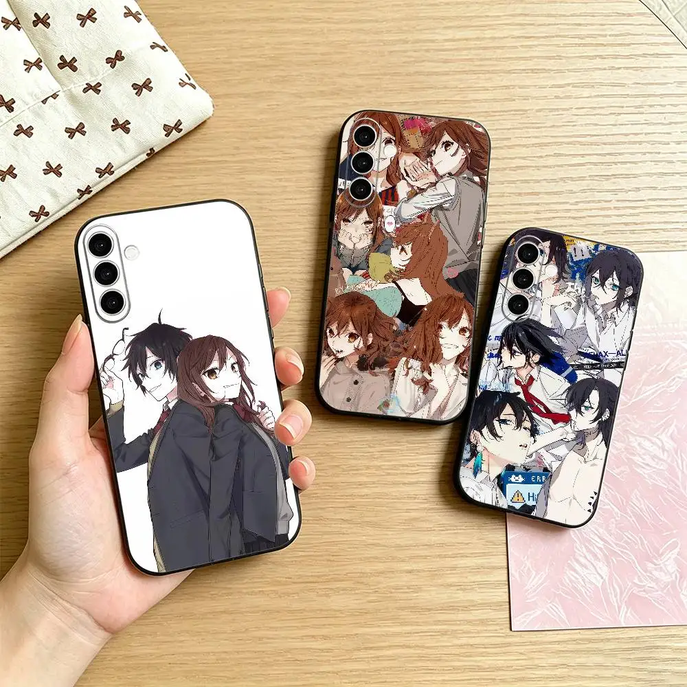 Anime H-Horimiya Kyoko Hori Isumi Miyamura Phone Case For Samsung Galaxy A73,A72,A71,A70,A53,A52,A51,Others Soft Black Cover