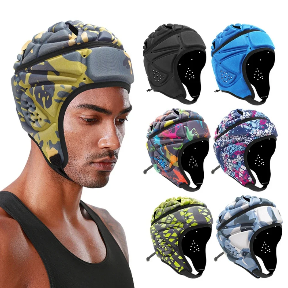 Men Helmet Headguard for Soccer Scrum Cap Head Protector Soft Protective Helmet Headgear