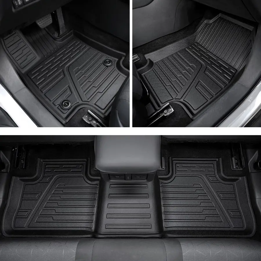 مجموعة الحصير لسيارة Toyota RAV4 20192025 تتضمن واقي عتبة الباب الإضافي الهجين، TPE لجميع الأحوال الجوية، حصيرة مسند الظهر، بطانة البضائع للسيارة #2