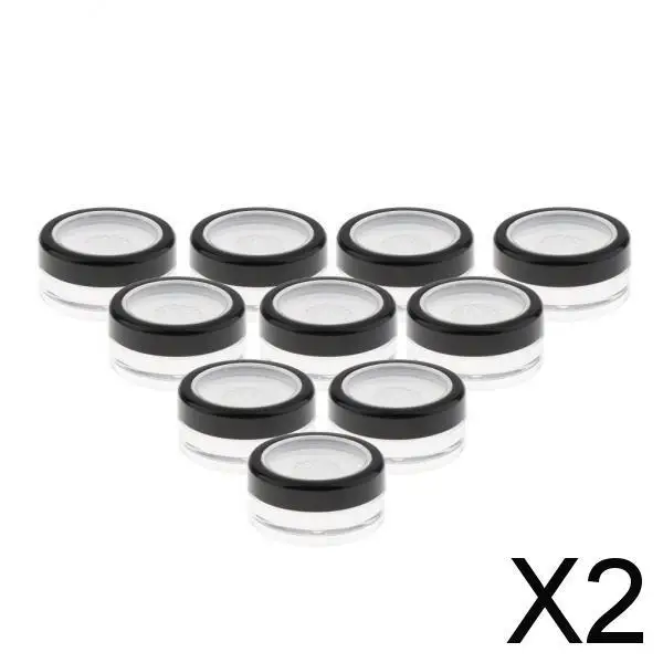 2X 10x 10g Loose Powder Container Sifter Lids Powder Puff Case DIY Cosmetic Box