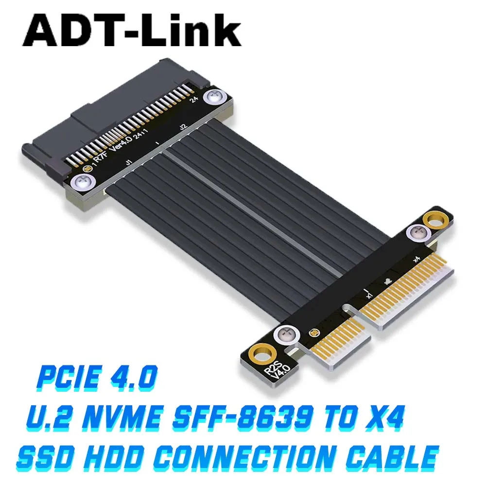 

Кабель-удлинитель данных ADT U2 к PCIe 4,0x4, 64 Гбит/с, U.2 интерфейс NVMe SFF-8639 to x4, высокоскоростное соединение SSD