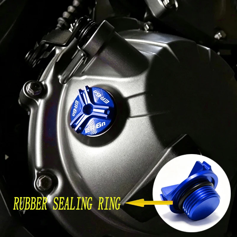 For Kawasaki ER-6N ER6N ER 6N New Accessories Motorcycle modification Protection Accessories Engine Oil Filler Plug Cap Screw