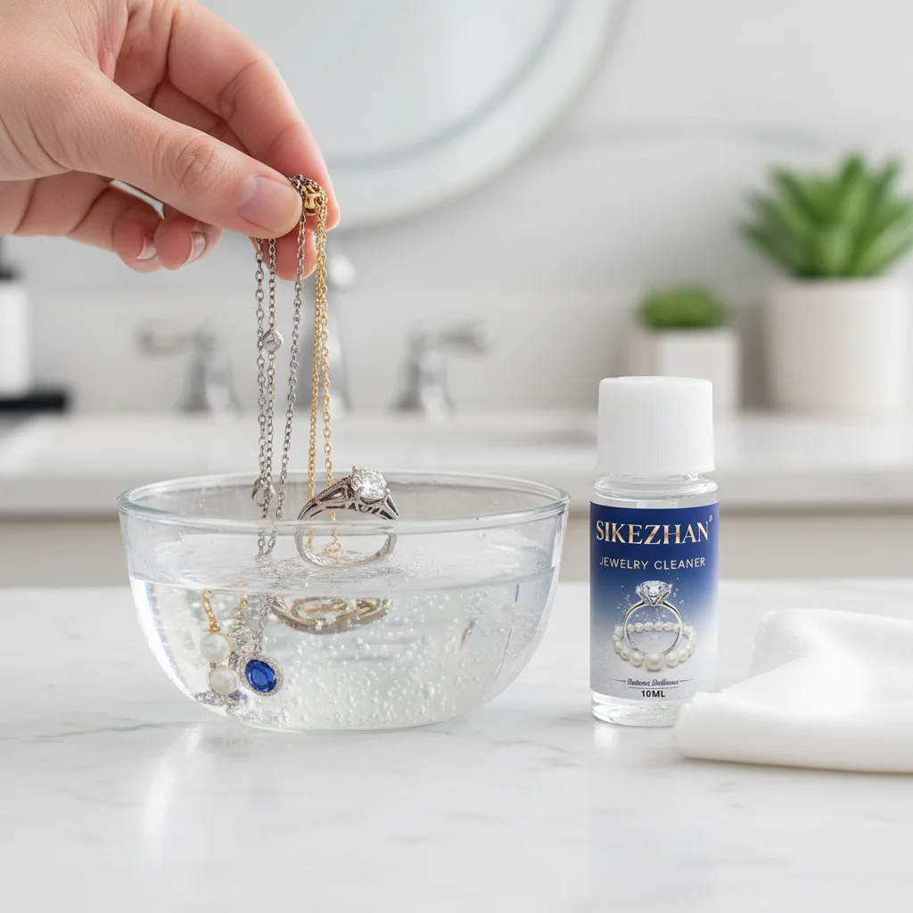 Jewelry Cleaning Solution, Quick Tarnish & Oil Remover, Restore Sparkle To Gold/Silver/Diamond Rings, Necklaces, Bracelets